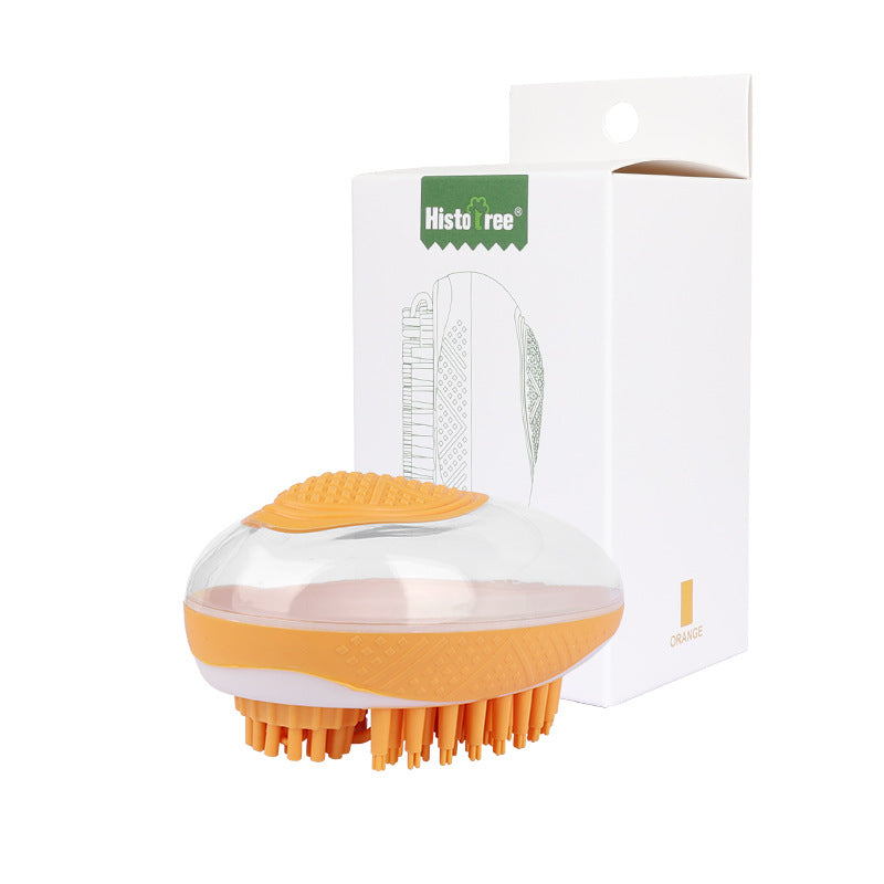 Dog Cat Bath Brush 2-In-1 Pet SPA Massage Comb Soft Silicone Pets Shower Hair Grooming Cmob Dog Cleaning Tool Pet Products